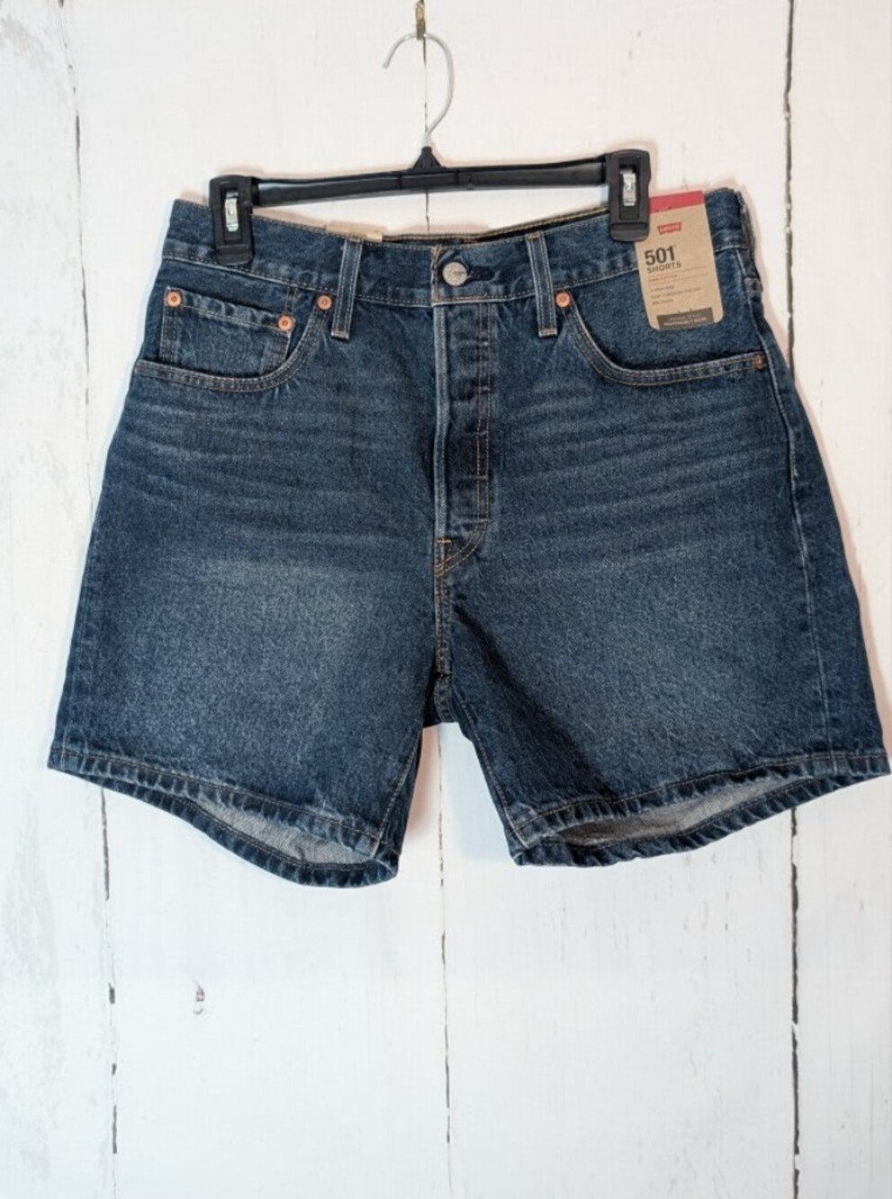 Levi's 501s Indigo Blue High-Rise Denim Shorts